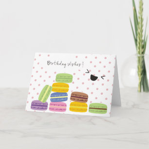 Födelsedagönskemål - Macaroonsdesign Kort