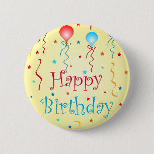 Födelsedagönskemål - Pin knäppas Knapp