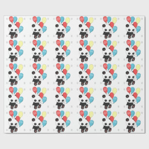 FödelsedagPanda med ballonger Presentpapper