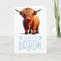 födelsedagpojke Highland Cow