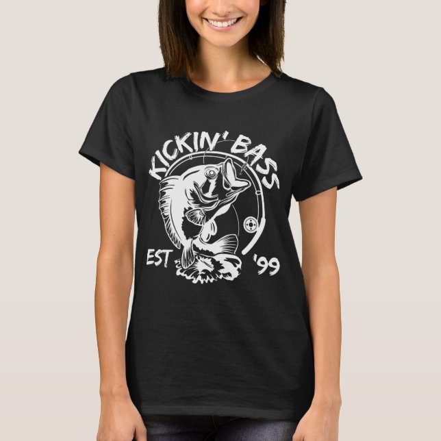 Födelsedags Bass Fiskare Född År 1999 Födelseår Ki T Shirt (Framsida)