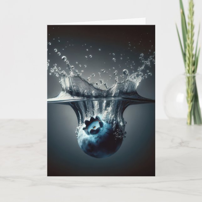 Födelsedags blåbärssprut kort (Framsida)