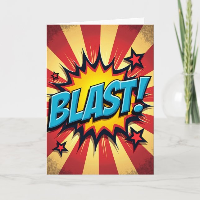 Födelsedags Blast-kort Kort (Framsida)