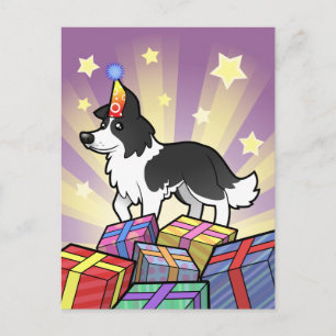 Födelsedags Border Collie Vykort