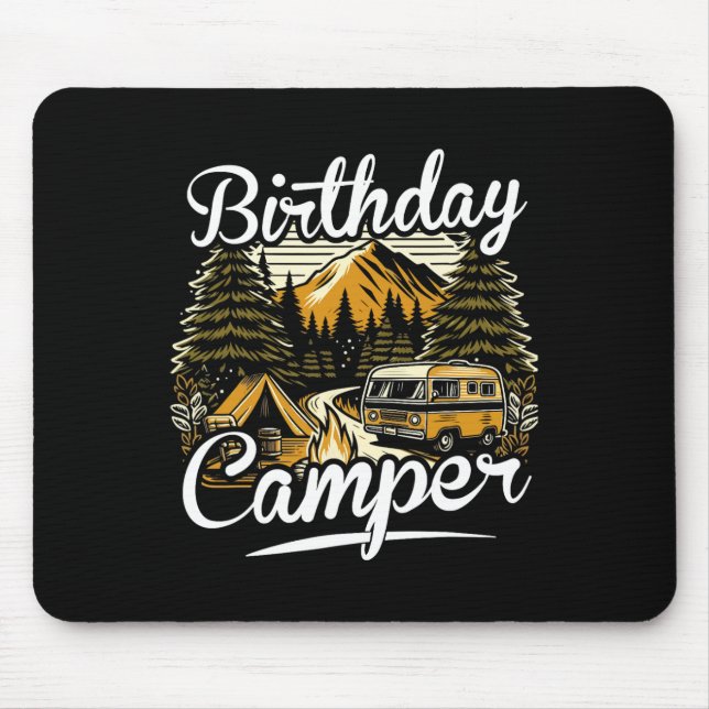 Födelsedags Camper Camping  Musmatta (Framsidan)