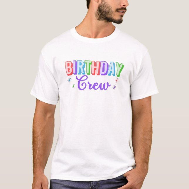 Födelsedags Crew T-Shirt (Framsida)