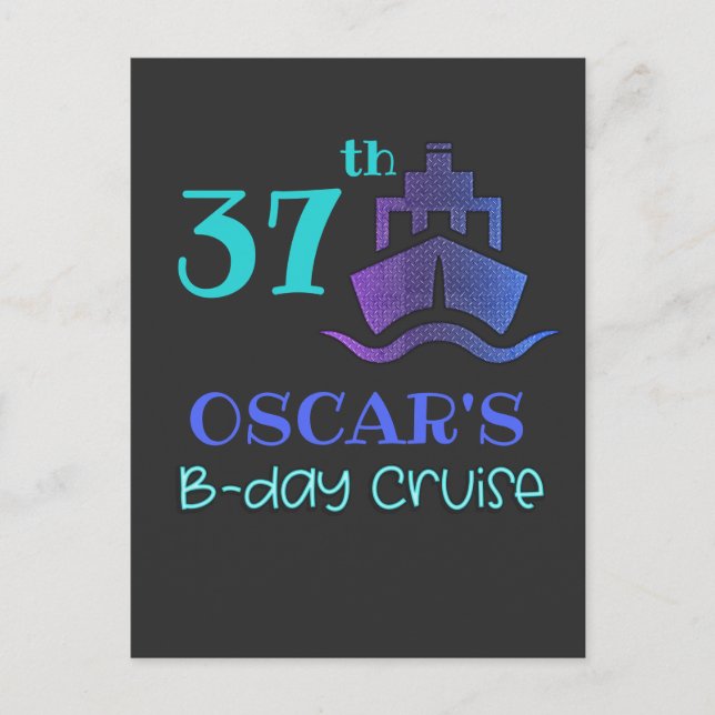 Födelsedags Cruise Födelsedagsfirande Gruppmatchni Vykort (Framsida)