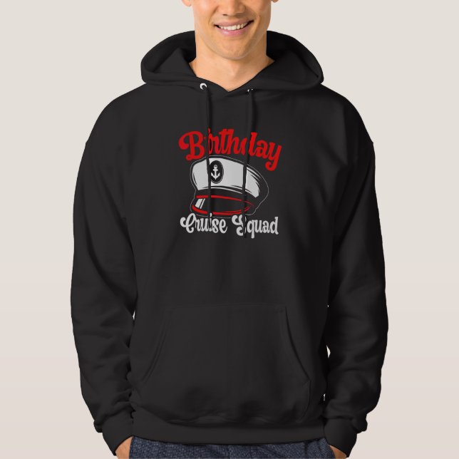 Födelsedags Cruise Squad Segling Båttur Familj Gru Hoodie (Framsida)