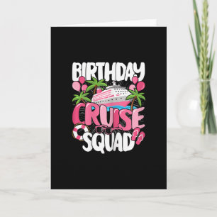 Födelsedags Cruise Squad Söt Sjö Resa Kvinnor Flic Kort