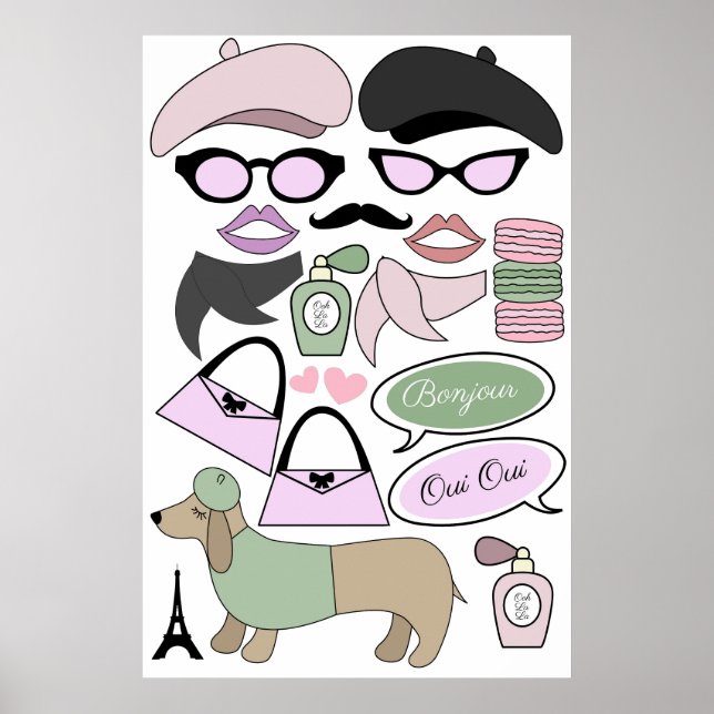 Födelsedags fotobox rekvisita med tema från Emily  Poster (Framsidan)