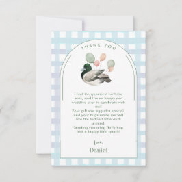 Födelsedags Gratulationskort för Mallard Lucky Duc Tack Kort