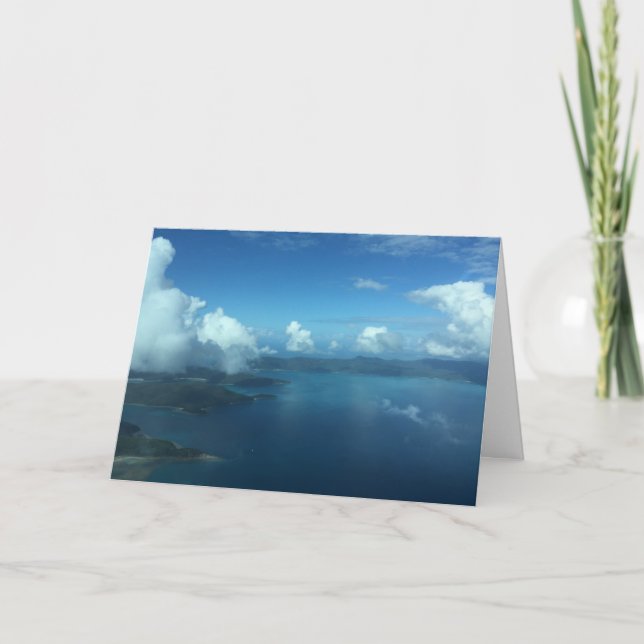 Födelsedags havslandskaps fotokort tack kort (Framsida)