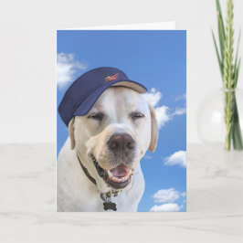 Födelsedags Hund Med Hatt Kort