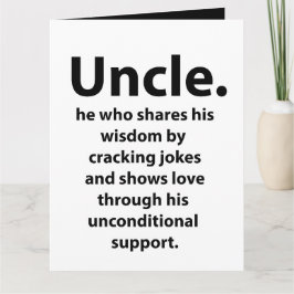 Födelsedags inspirerande rolig Uncle-citat Kort