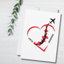Födelsedags Kärlek Min Farfar Flygplan Hjärta Anpa