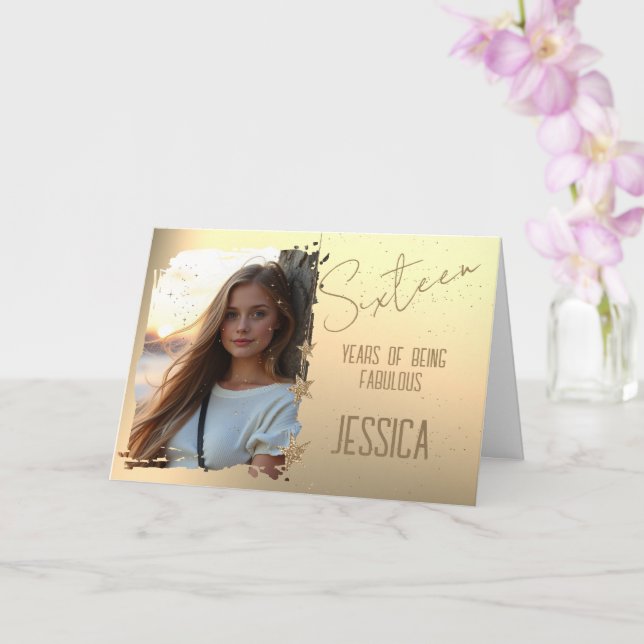 Födelsedags kort för 16-årsdag (Orkide)