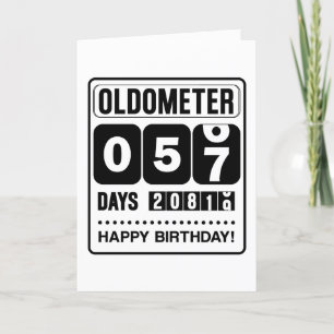 Födelsedags kort för 57-årsdag med gammaldags mäta