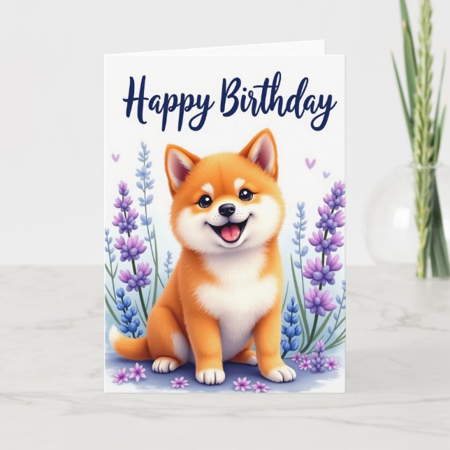 Födelsedags kort för Blossom Pup (Framsida)