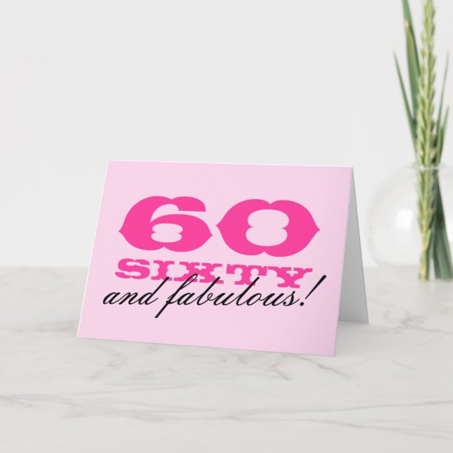Födelsedags kort för kvinnor | 60 och fantastisk! (Framsida)