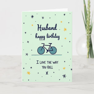 Födelsedags kort för makens cykel