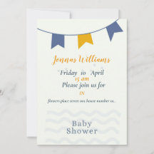 Födelsedags kort för pojkbarn, blått baby shower-k