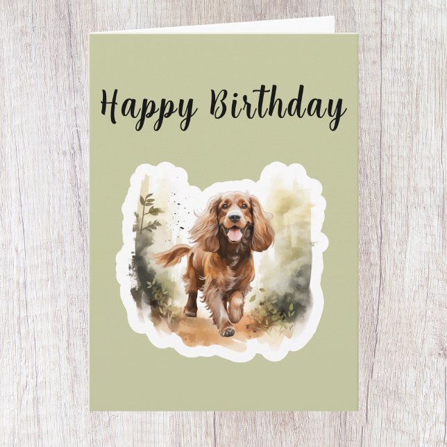 Födelsedags kort för söt Cocker Spaniel hund älska (Skapare uppladdad)