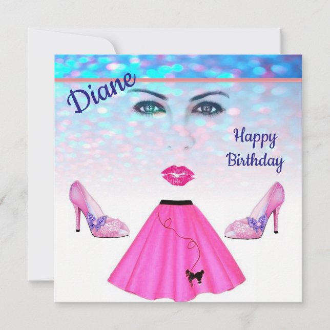 Födelsedags kort inbjudan (Framsida)