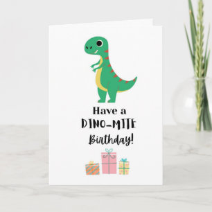 Födelsedags kort med dinosaurie tema