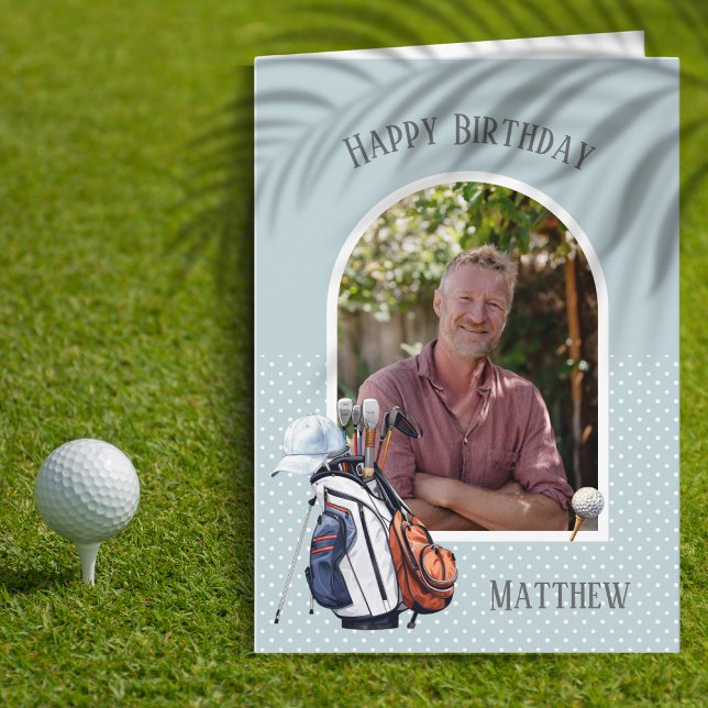 Födelsedags kort med golf tema - Enkel bild (Skapare uppladdad)