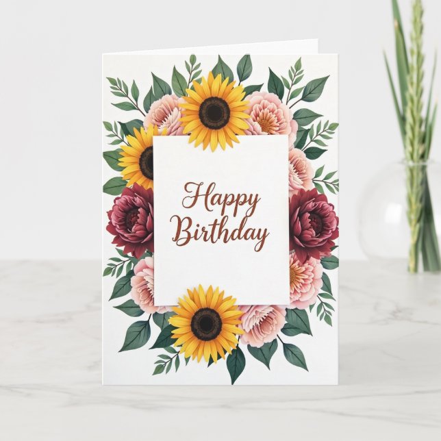 Födelsedags kort med Shimmer Script (Framsida)