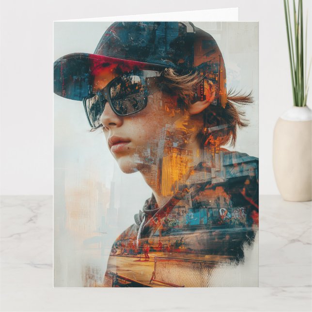 Födelsedags kort med Urban Vibe (Framsida)