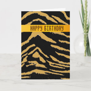 Födelsedags kort med vild tiger