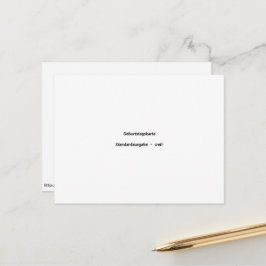 Födelsedags kort standardutgåva vit
