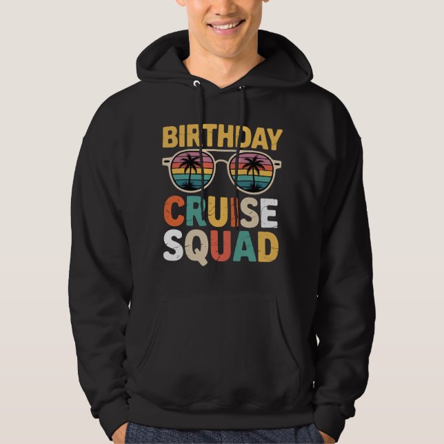 Födelsedags Kryssningsgäng Hoodie (Framsida)