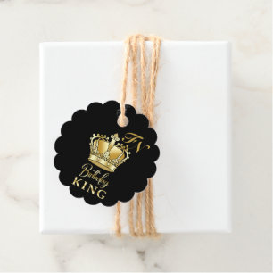 Födelsedags Kung Gold Crown Royal Monogram Lyx Gåvor Etiketter