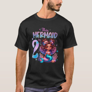 Födelsedags Mermaid Flicka Party Tematisk Grupp Ma T Shirt