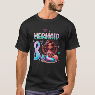 Födelsedags Mermaid Flicka Party Tematisk Grupp Ma T Shirt