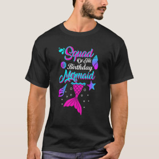 Födelsedags Mermaid Födelsedagsfest Mermaid Trupp T Shirt