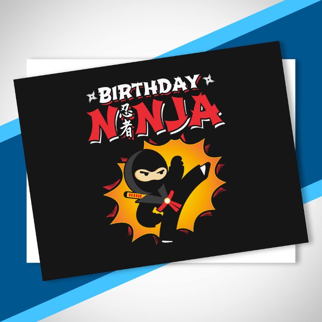 Födelsedags Ninja Temaparty - Födelsedags Ninja De Vykort (Skapare uppladdad)