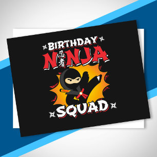 Födelsedags Ninja Trupp Fest Tema - Ninja Födelsed Vykort