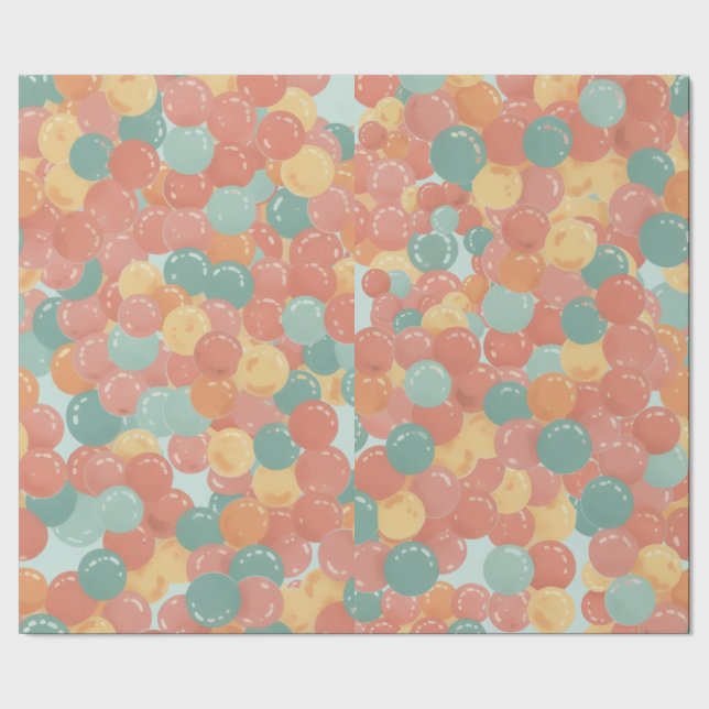 Födelsedags Picknick, Söt Retro Stil Presentpapper (Seam)