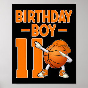 Födelsedags Pojke 11 År Gammal Dabbar Skelett 11-å Poster