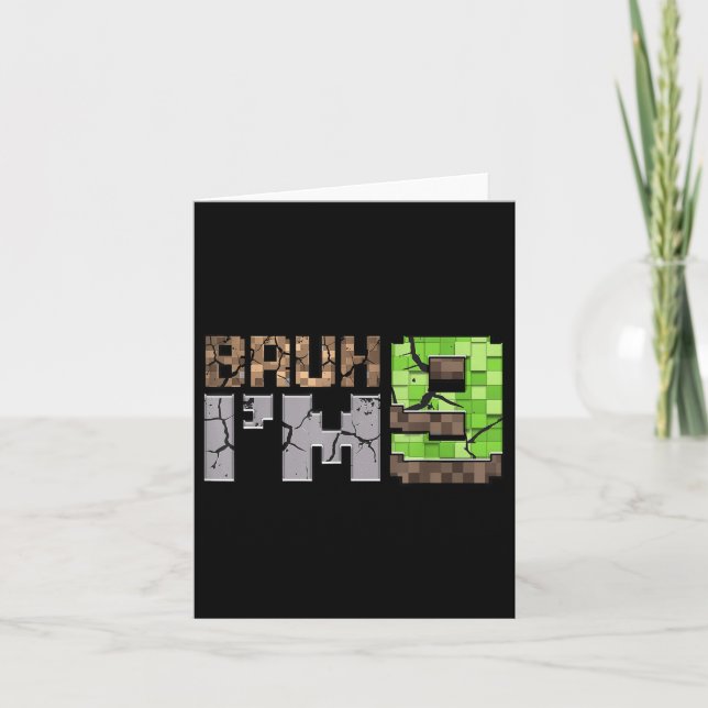 Födelsedags Pojke 9 Bruh Jag är 9 År Gammal Gamer  Kort (Framsida)