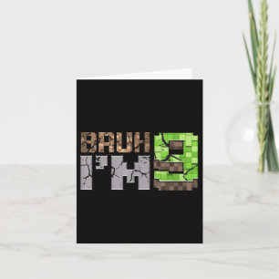 Födelsedags Pojke 9 Bruh Jag är 9 År Gammal Gamer Kort