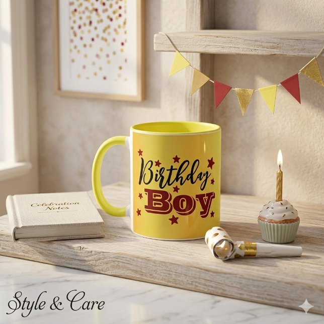 Födelsedags Pojke Combo Mugg för Speciella Firande (Birthday Boy Combo Mug for Special Celebrations)