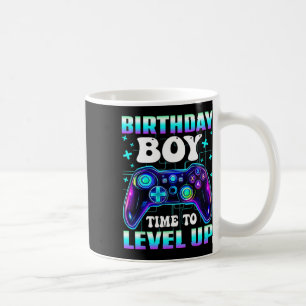 Födelsedags Pojke Gamer Kontroll Tid Att Gå Upp En Kaffemugg