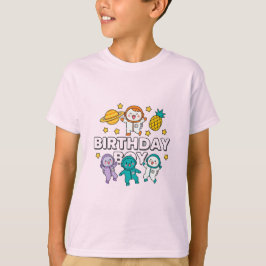 Födelsedags Pojke Rymd Fest T Shirt