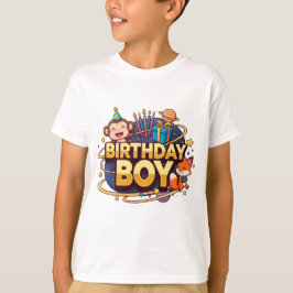 Födelsedags Pojke Rymd Fest T Shirt