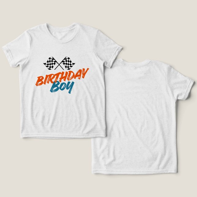 födelsedags pojke t-shirt (Design fram och bak)