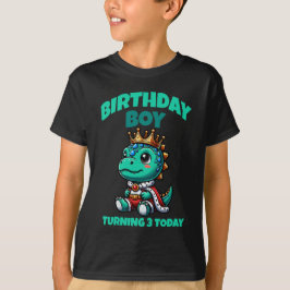 Födelsedags Pojken Dino T-Shirt - Blir 3 Idag Anpa